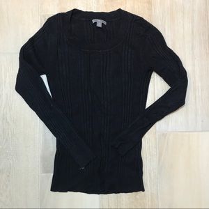 Black ribbed sweater small